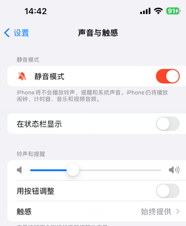 隆林苹果15Pro维修网点分享iPhone15Pro系列机型中隐藏静音图标 